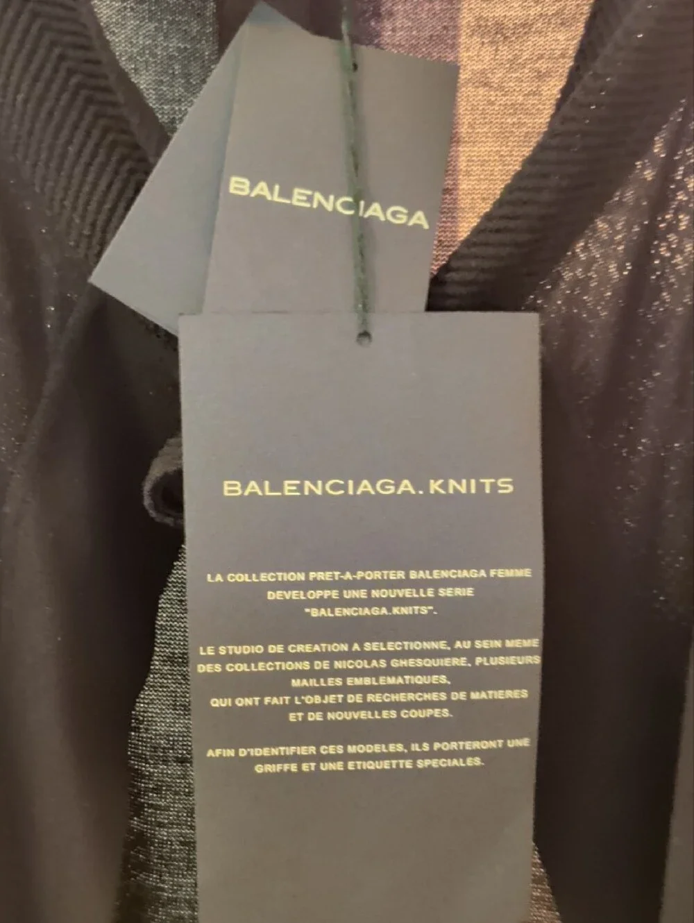Balenciaga Black Long Open-Front Knit Duster